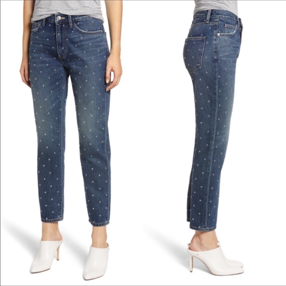 Current/Elliot NWT Studded Cropped Jeans W…